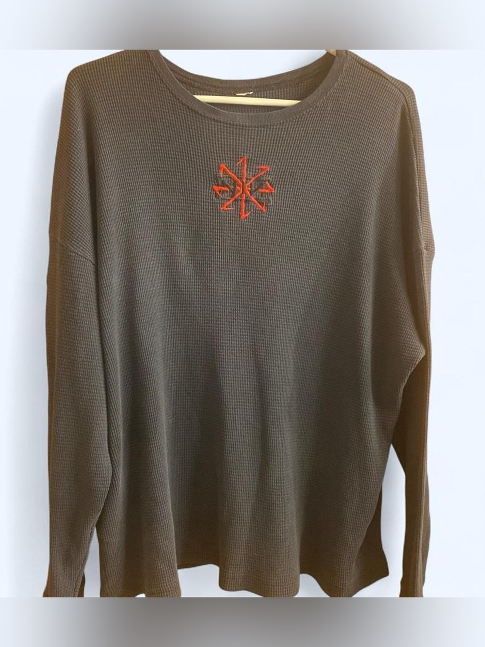 Vintage nin nine inch nails large thermal long sleeve embroidered spiral nothing